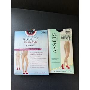 Spanx Assets Bundle Body Shaper Size 5/6 Footless Black New (2)